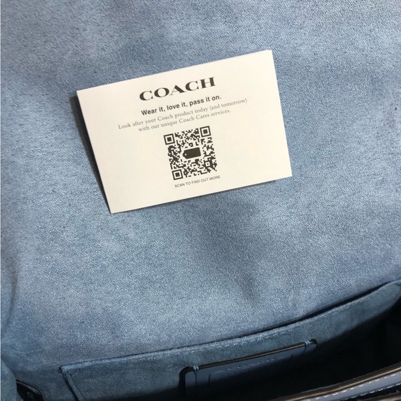 COACH C2806 Georgie Saddle Bag In Signature Canvas Blue - Picture 7 of 11